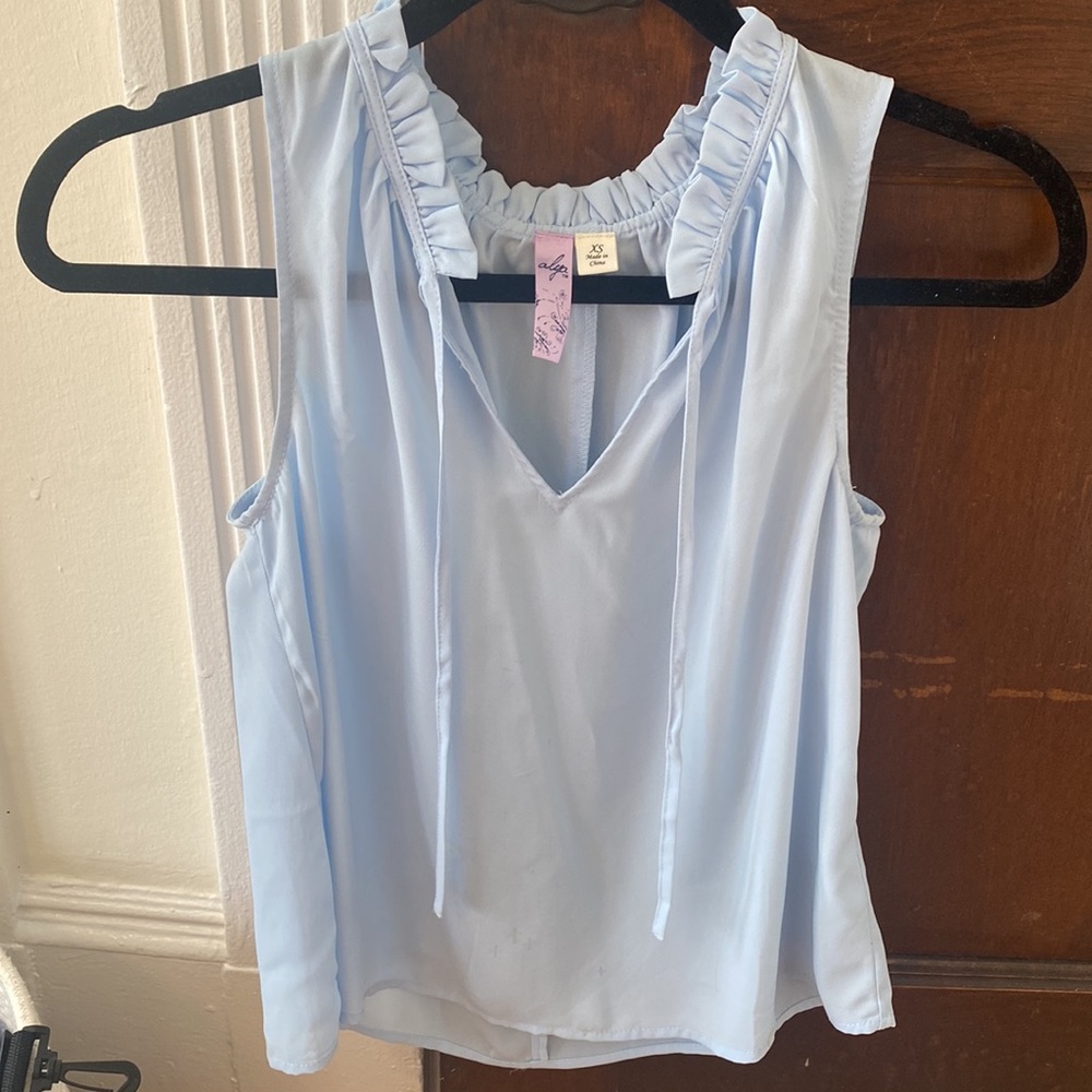 Light blue chiffon blouse